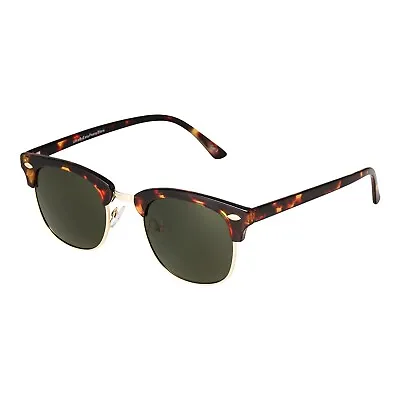 Tortoise Frame Green Dawn Adults Half Rim Sunglasses Retro Glasses Mens Womens • £10.99
