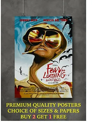 £4.12 • Buy Fear And Loathing In Las Vegas Movie Large Poster Art Print Gift A0 A1 A2 A3 A4