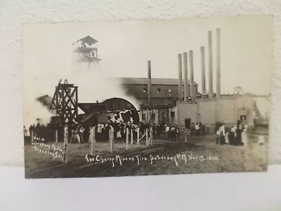 Antique RPPC 1909 Cherry Coal Mine Fire Photo Postcard Mailed Stamp Posted 1912 • £33.25