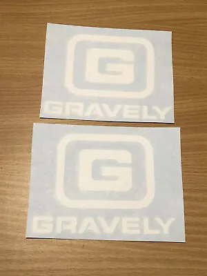GRAVELY Sticker (set Of 2) 4inch White Logo Lawn Mower Decal White Mow Tractor • $7.99