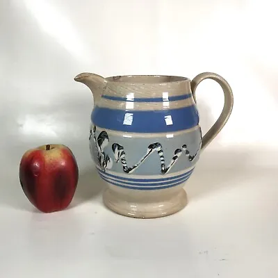 Early 1800s English Mochaware Earthworm Decorated Pitcher • $275