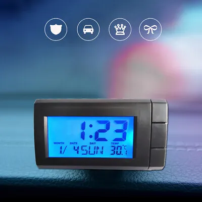 Portable Mini Digital Clock Date Time Temperature For Car Dashboard Desk Table • $18.71