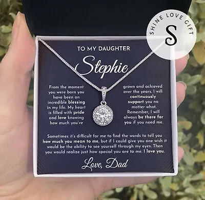 My Daughter Love Dad Eternal Hope Necklace Birthday Graduation Necklace Gifts • $33.99