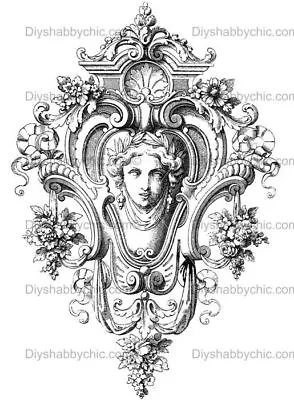 Furniture Decal Vintage Image Transfer Vintage Statue Upcycle Shabby Chic DIY • $6.30