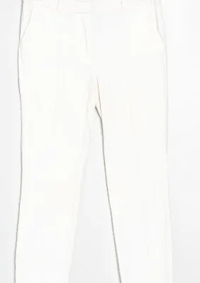 Women’s Mango Casual White Trousers Size Eur 40 U.K 12 • £5