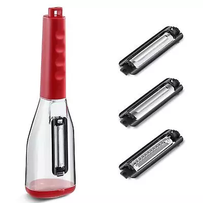 Vegetable Peeler With Storage Container With 3 Interchangeable Blades • £8.99