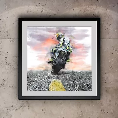 Valentino Rossi | Yamaha | Looking Back | Splatter | Wall Art | Poster | Print • £9.99