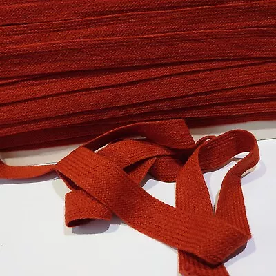 FULL CARD 29metres 23mm Wide  Vintage Webbing Braid Reddish Brown • £9