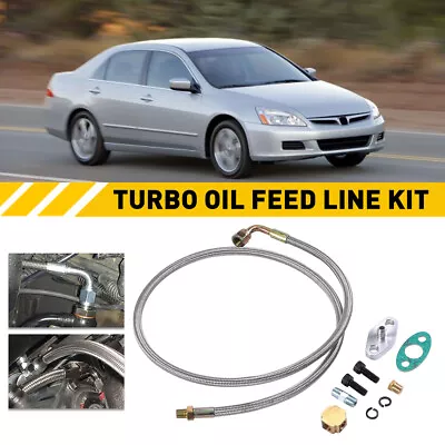 Oil Feed Return Oil Drain Line Hose Kit T3 T4 T60 T61 T70 Turbo Turbocharger AR • $19.09