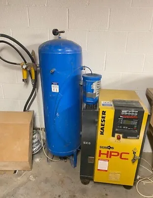 £5000 • Buy SPRAY BOOTH,   HPC / Kaeser SX6 Receiver Mounted Rotary Screw Compressor