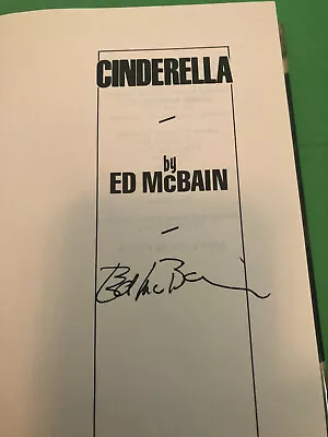 Ed Mcbain (deceased)  Cinderella  Novel Signed Auto First Edition Hc Dj W/coa • $22.50