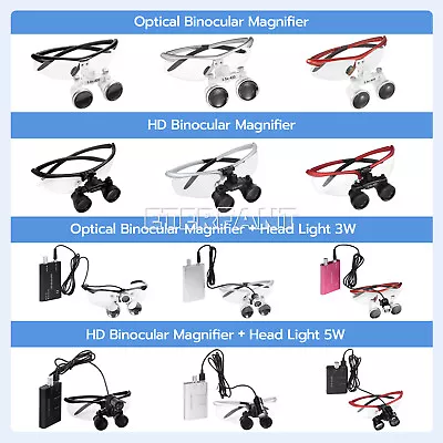 ETERFANT Dental Binocular Loupes Glass HD/Optical Lens Magnifier 3.5X/LED 3W/5W • $32.84