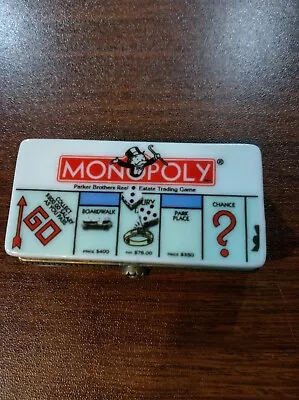 1998 Monopoly Porcelain Hinged Box With Car Trinket Midwest Of Cannon Falls • $50