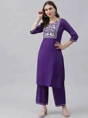 Indian Designer Women's Kurti Set Bollywood Party Wear Kurta Palazzo Set Clothes • $83.57