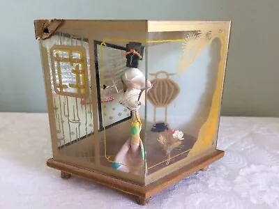 Gorgeous Vintage 1960s 1970s Japanese Table Lamp Cover Geisha Figure Home Decor • £29.90