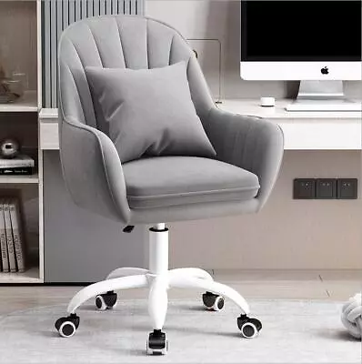 $109.66 • Buy Swivel Computer Desk Chairs Velvet Office Chair Padded Seat Home Study Ergonomic