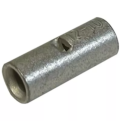 (100) Non-Insulated 12-10 Gauge Seamless Butt Splice Connector Wire Terminal USA • $23.43