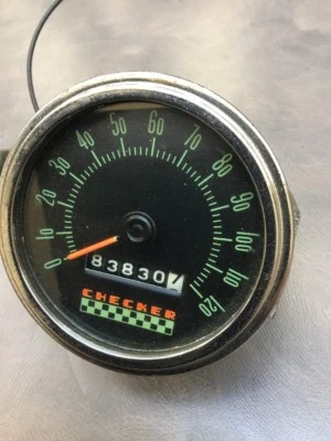 $320.64 • Buy OLD CHECKER CAB 120 Mph SPEEDOMETER VINTAGE DASH STEWART WARNER RAT ROD SCTA