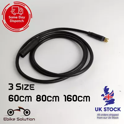 9 Pin EBike Bicycle Female To Male Connector Motor Extension Cable Wire 3 Sizes • £9.95