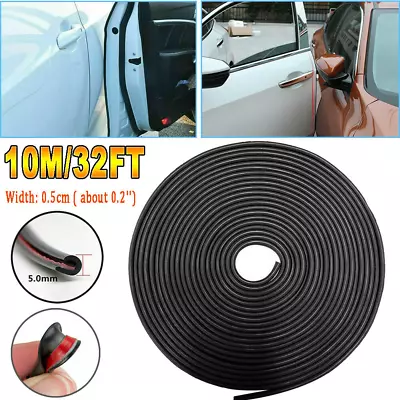 Black 32ft/10m U Shape Rubber Seal Car Door Edge Guard Molding Trim Protectors • $7.49