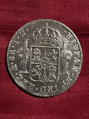 1805 Mo TH Mexico 8 Reales. Recut 5. Pillar Dollar. • $89.99