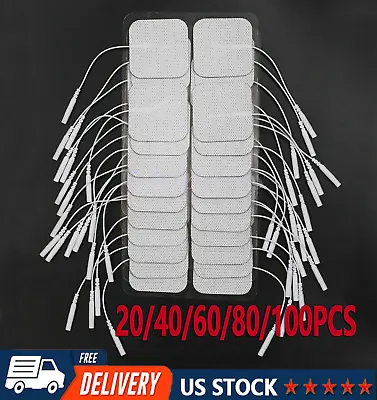 40 TENS Electrode Pads EMS Replacement Unit 7000 3000 2x2 Muscle Stimulator BULK • $7.86