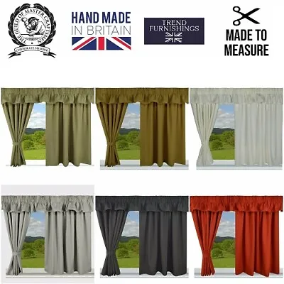 £17.95 • Buy Caravan Curtains Valance Tiebacks Pencil Pleat Ready Made Made To Measure