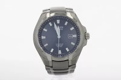 Citizen Paradigm Eco-Drive 43mm Blue Dial Super Titanium Men's Wristwatch • $104.99