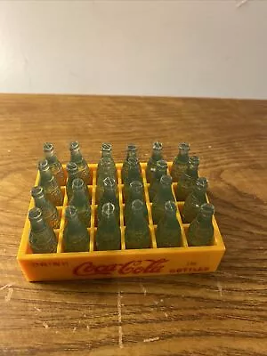 Coke Coca Cola Mini Miniature Yellow Plastic 24 Bottle Case Display Toy Vintage • $13