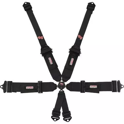 G-Force 7601BK Complete Safety Harness Camlock 6-point Pull Down Black NEW • $209