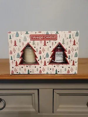 Yankee Candle New Two Votives & Holders Box Gift Set - Christmas Cookie & Magic • £10