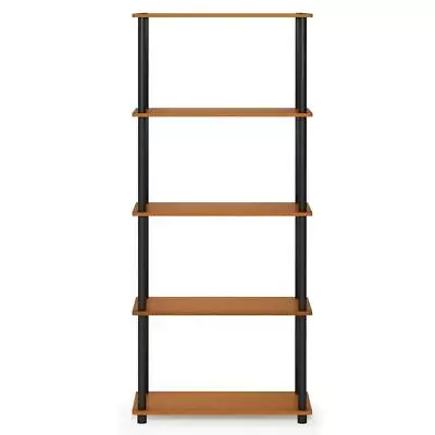 Furinno Etagere Bookcase Open Back Vertical Orientation Light Cherry 5-Shelf • $37.54