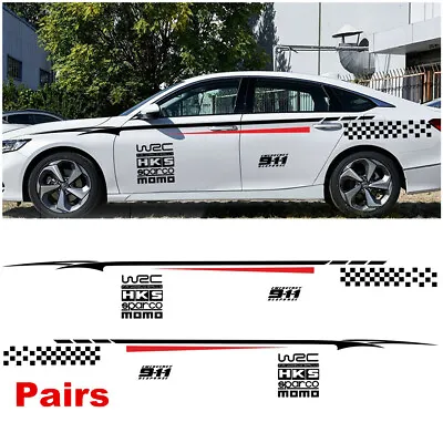 Black/Red Car Sticker Graphics Side Door Full Body Vinyl Decals Auto Decoration • $20.60