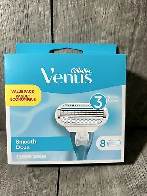 Gillette Venus Smooth Womens Razor Blade Refills 8 Count Lubracated To Protect • $14.99