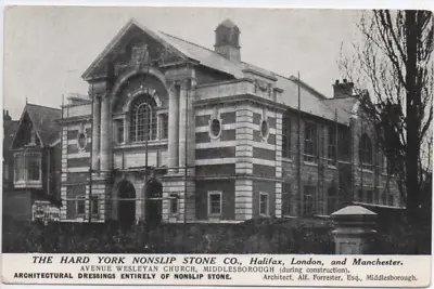 Avenue Wesleyan Church Middlesborough During Construction - Antique RP Postcard • £4.50