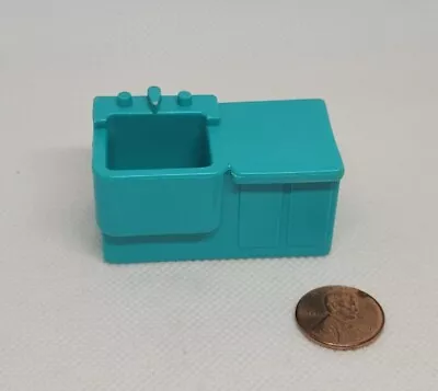 Vintage Fisher Price Little People Turquoise Scrub Sink For Hospital 931 • $5