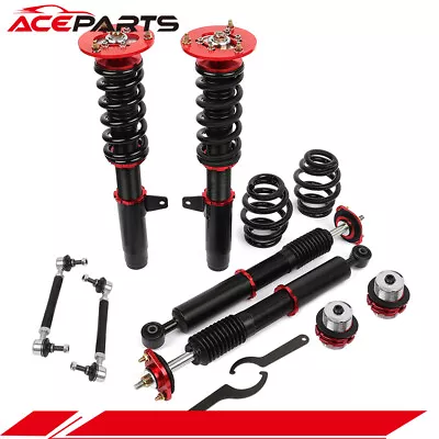 Red Coilovers Struts Suspension Springs For 2001-05 BMW E46 320i 325i Adj Height • $235.43