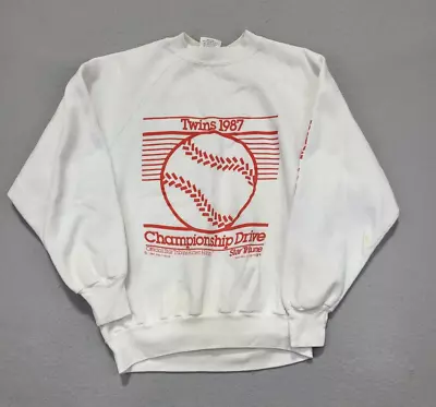 Vintage Minnesota Twins Sweater Men's Large MLB Made USA World Series 1987 • $35