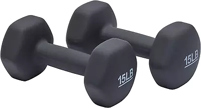 Hand Dumbbell Weights 30lb Neoprene Hex Free Weight Set Home Gym Fitness Workout • $42.99