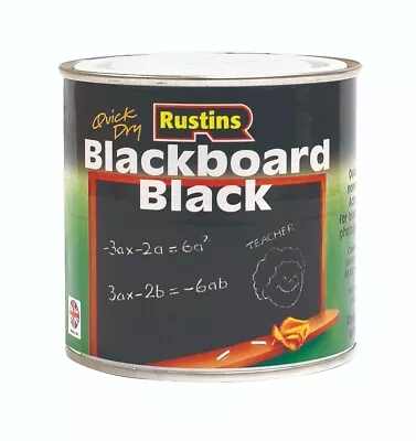 Rustins Quick Dry Blackboard Black Paint 250ml • £8.15