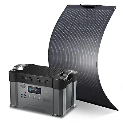 ALLPOWERS 2000W Solar Portable Power Station With Flexible Solar Panel 100W 24V • $799