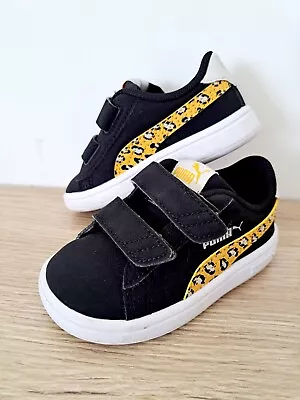Boys Girls PUMA Baby Toddler Size 4 TRAINERS Black Leopard Print FREEPOST  • £16.99