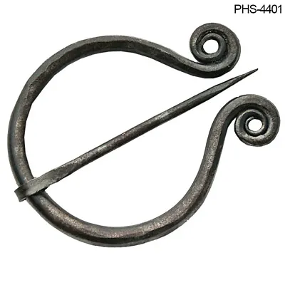 Medieval Celtic Cloak Pin - Hand Forged Iron Penannular Brooch • $12.95