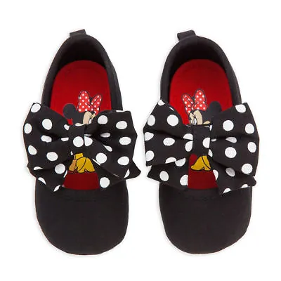 Disney Store Minnie Mouse Black Polka Dot Baby Costume Shoes 6 12 18 24 Months • $18.67