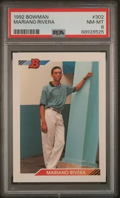 *PSA 8* 1992 Bowman Mariano Rivera RC Rookie Card #302 • $59.95