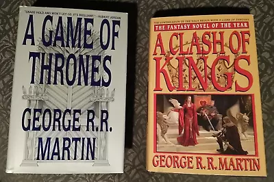 A Game Of Thrones & A Clash Of Kings George R R Martin Hardcover BCE 2 Book Lot • $45