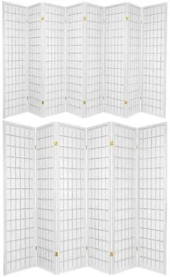 Privacy Screen Room Divider Folding Panels Asian Japanese Shoji Style White • $190