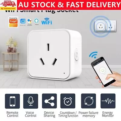 Tuya WiFi/Zigbee 16A Smart AU Socket Plug Voice Control F/ Alexa Google Home NEW • $38.37