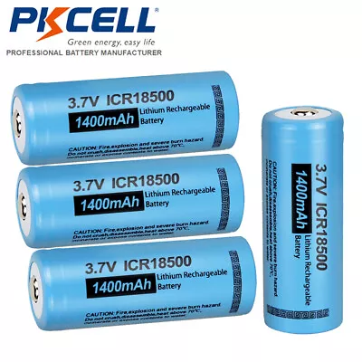 $19.99 • Buy 4x ICR18500 3.7V 1400mAh Rechargeable Lithium Battery For Yard Solar Spot Lights