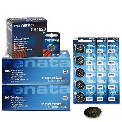 £4.19 • Buy 5x All Sizes Renata Watch Battery Swiss Made Silver Oxide Renata Batteries Cell